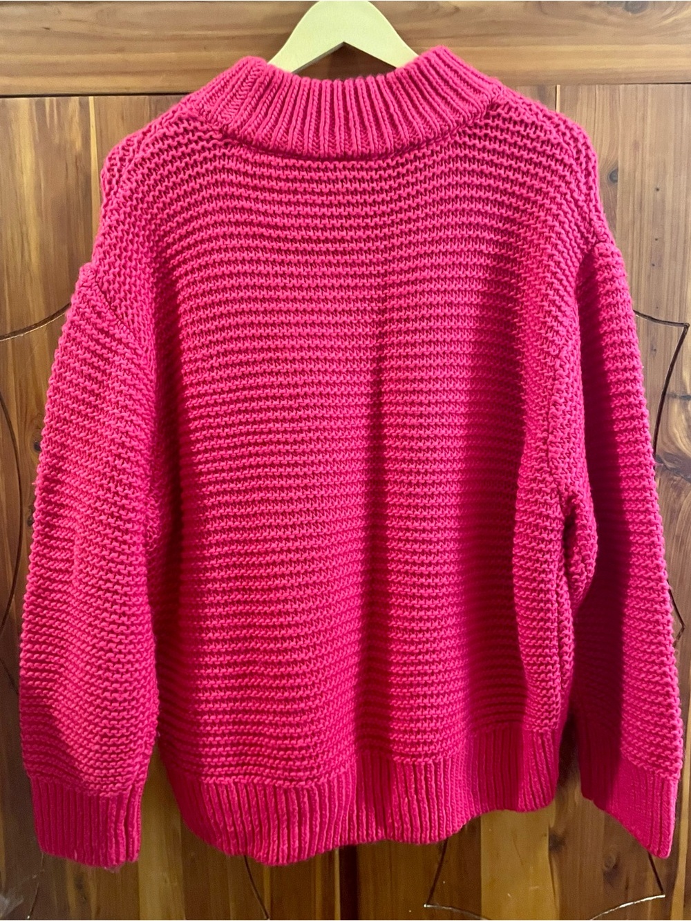 H&M Hot Pink Chunky Knit Sweater NWOT - Picture 2 of 4